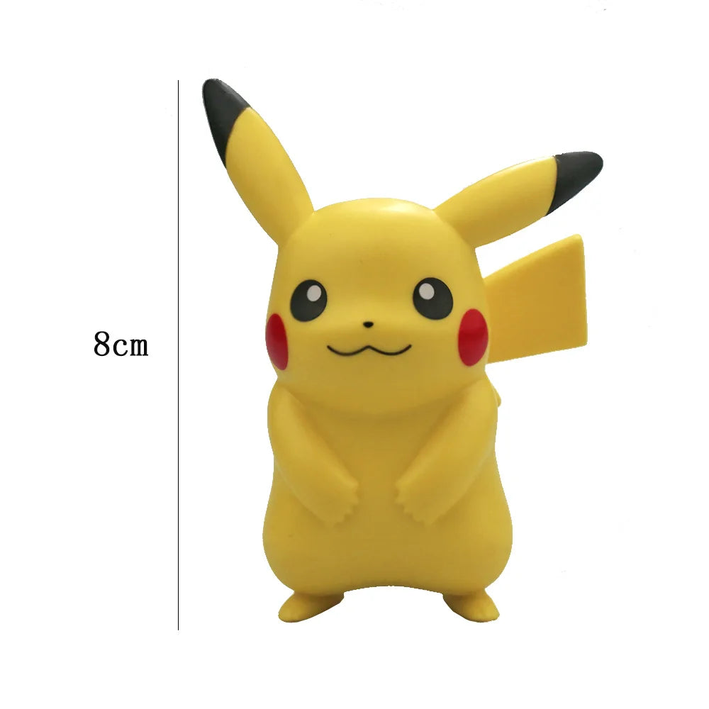 4Pcs Pokemon Pikachu Anime Figure Toys PVC Cake Car Decoration Ornaments  Action Figure For Children Birthday Christmas Gifts - Slobuy