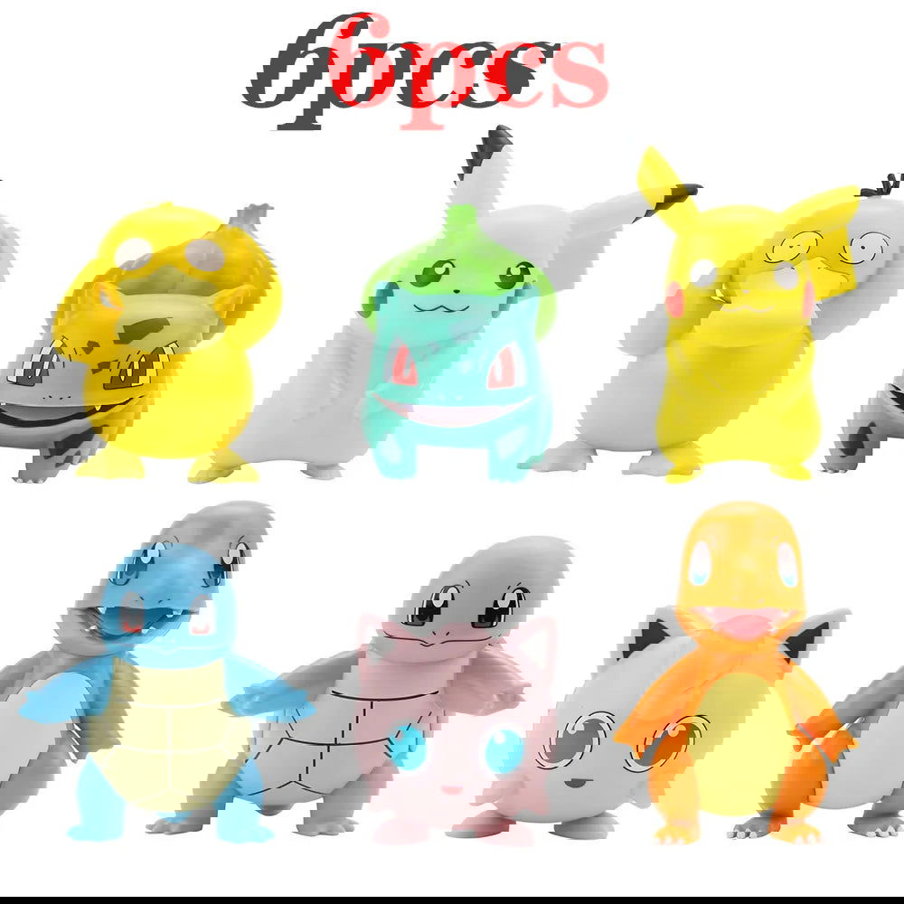4Pcs Pokemon Pikachu Anime Figure Toys PVC Cake Car Decoration Ornaments  Action Figure For Children Birthday Christmas Gifts - Slobuy