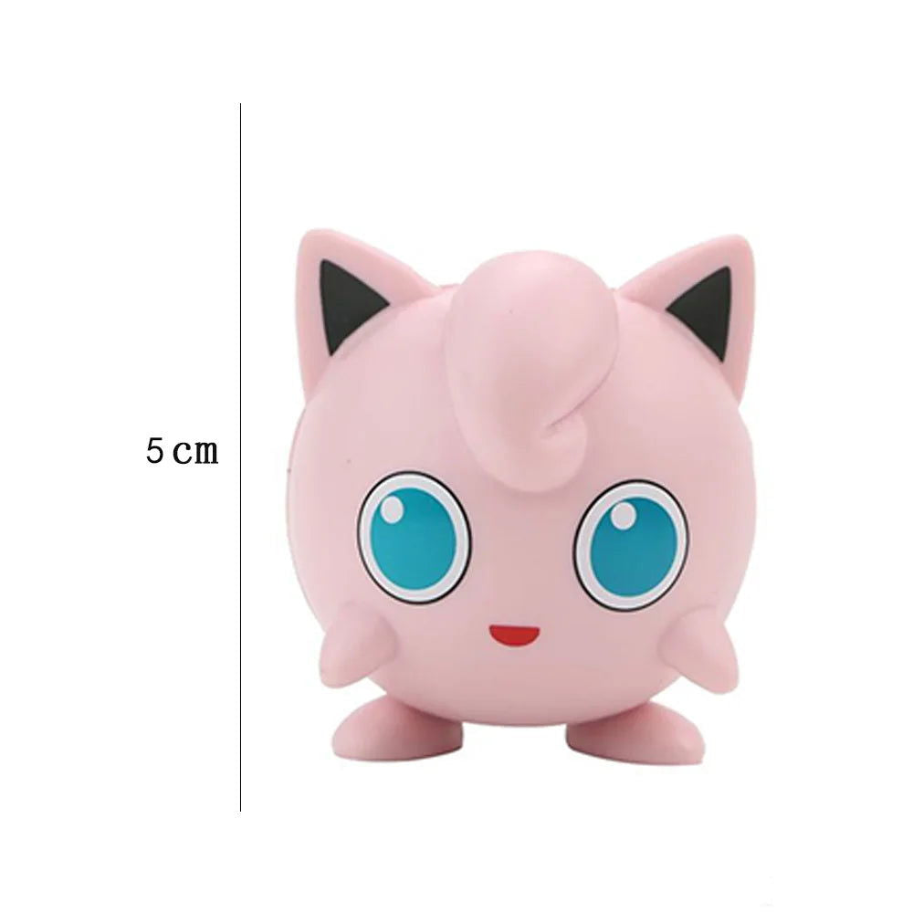 4Pcs Pokemon Pikachu Anime Figure Toys PVC Cake Car Decoration Ornaments  Action Figure For Children Birthday Christmas Gifts - Slobuy