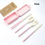4Pcs Portable Tableware Set Wheat Straw Dinnerware Detachable Cutlery Travel Tableware Picnic Dinnerware Set Camping Cutlery Set - Slobuy