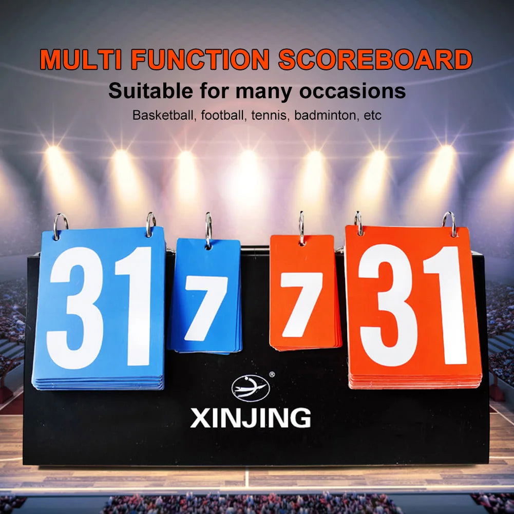 4 Digit Scoreboard Sports Competition Scoreboard for Table Tennis Basketball Badminton Football Volleyball Referee Score Board - Slobuy
