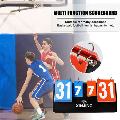 4 Digit Scoreboard Sports Competition Scoreboard for Table Tennis Basketball Badminton Football Volleyball Referee Score Board - Slobuy