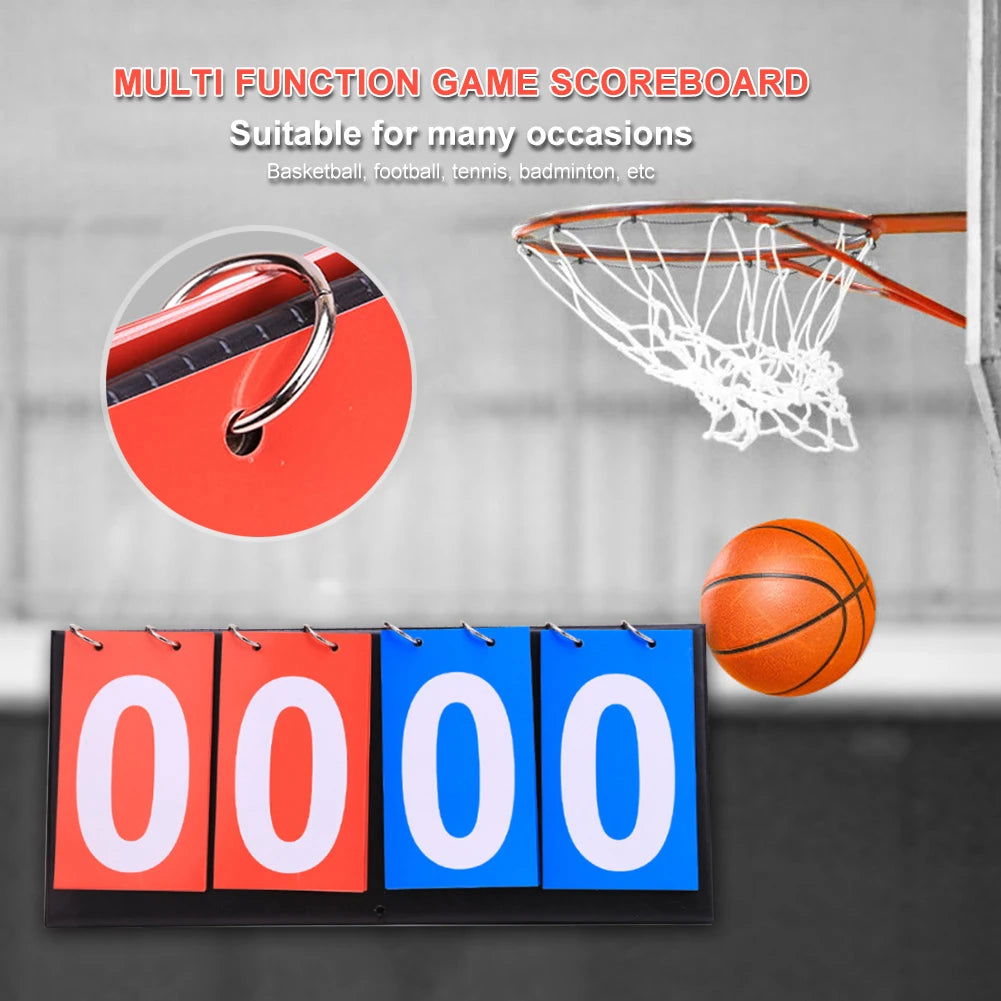 4 Digit Scoreboard Sports Competition Scoreboard for Table Tennis Basketball Badminton Football Volleyball Referee Score Board - Slobuy
