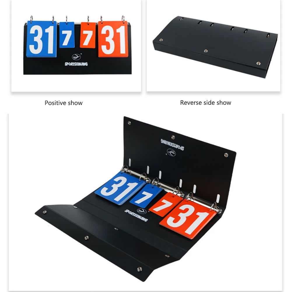 4 Digit Scoreboard Sports Competition Scoreboard for Table Tennis Basketball Badminton Football Volleyball Referee Score Board - Slobuy