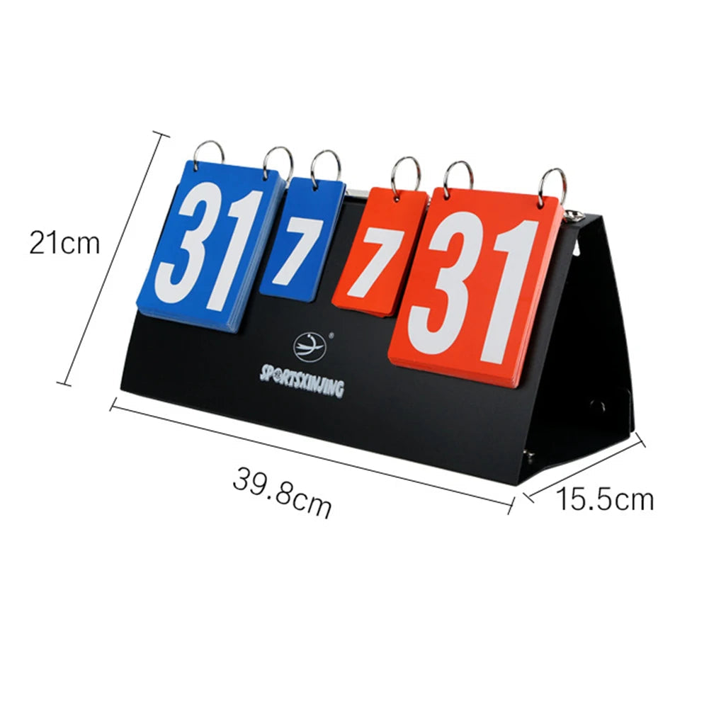4 Digit Scoreboard Sports Competition Scoreboard for Table Tennis Basketball Badminton Football Volleyball Referee Score Board - Slobuy