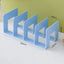 4 Grids DIY Wooden Book Storage Organizer Stand File CD Storage Shelf Nordic Desktop Book Case Mini Office File Stands Supplies - Slobuy