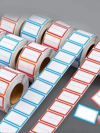 Colorful Plain Name Tag Labels 1000 Stickers Name Tag Stickers 3 1/2X2 1/4 Name Labels for Office, Meeting, School and Home - Slobuy