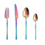 4pcs Cutlery Set Gold Dinnerware Stainless Steel Silverware Knife Fork Spoon Tableware Flatware Set Kitchen Accessories - Slobuy