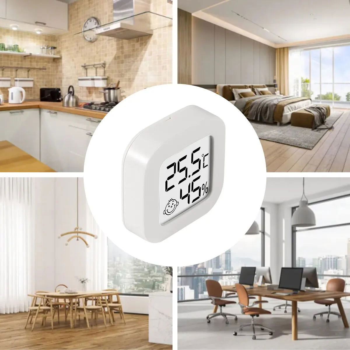 4pcs Digital Thermometer Hygrometer Indoor Mini Temperature LCD Electronic Monitor Hygrometer Outdoor Room Baby - Slobuy