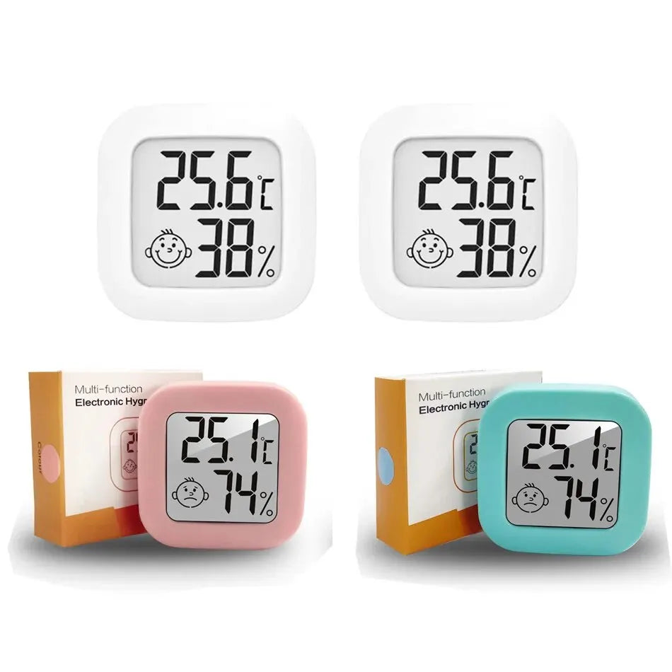 4pcs Digital Thermometer Hygrometer Indoor Mini Temperature LCD Electronic Monitor Hygrometer Outdoor Room Baby - Slobuy