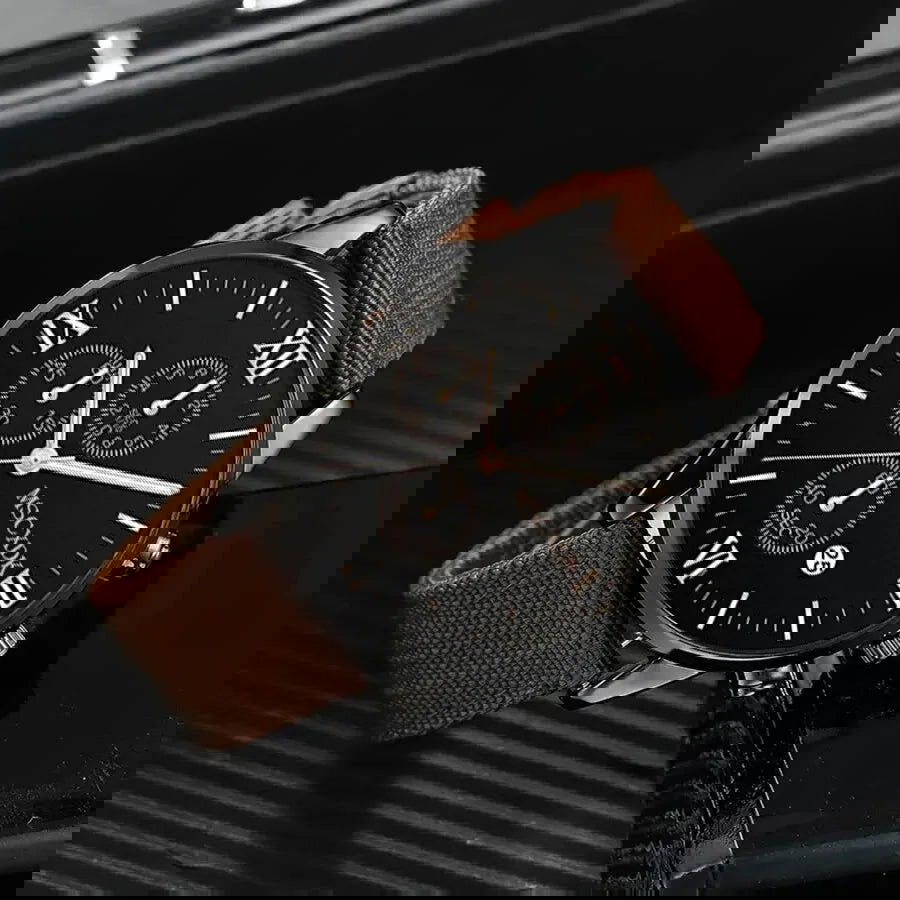 4pcs Quartz Watches Bracelet Watch Set For Men Business Fashion Casual Round Pointer Calendar Watch Accessories - Slobuy