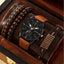 4pcs Quartz Watches Bracelet Watch Set For Men Business Fashion Casual Round Pointer Calendar Watch Accessories - Slobuy