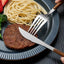 4pcs Stainless Steel Imitation Wooden Handle Cutlery Set Dinnerware Clamp Western Tableware Knife Fork Tea Spoon - Slobuy