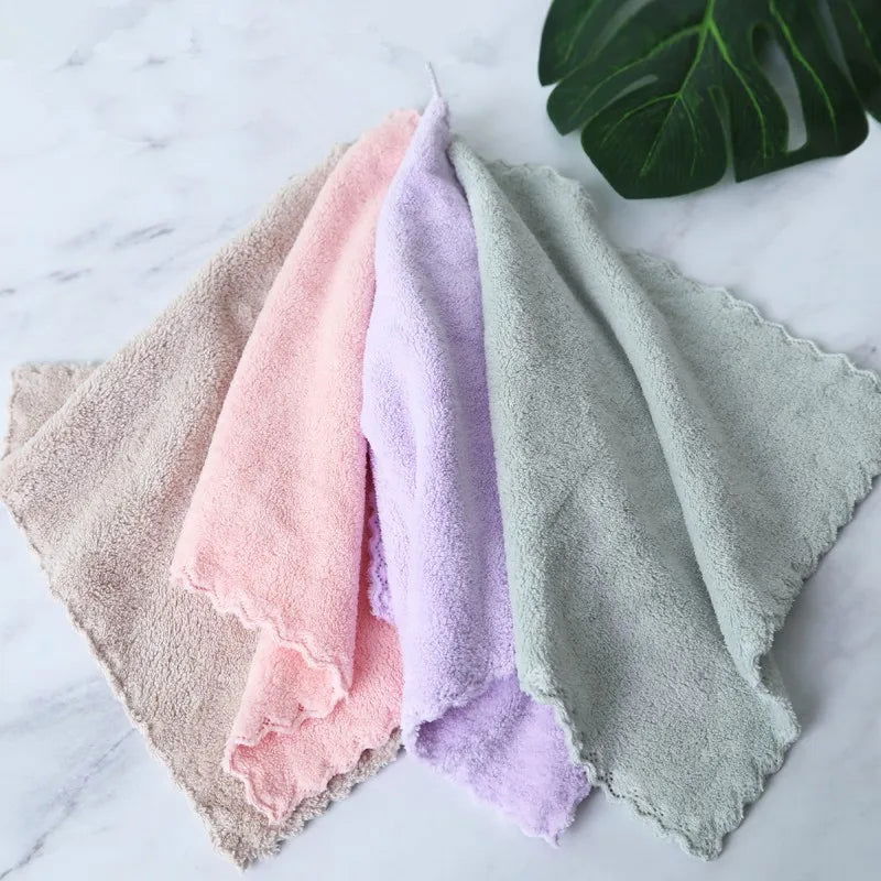 4pcs Superfine fiber Cartoon melange child towel Hand Towel pinafore Home Cleaning Face for baby for Kids High Quality - Slobuy