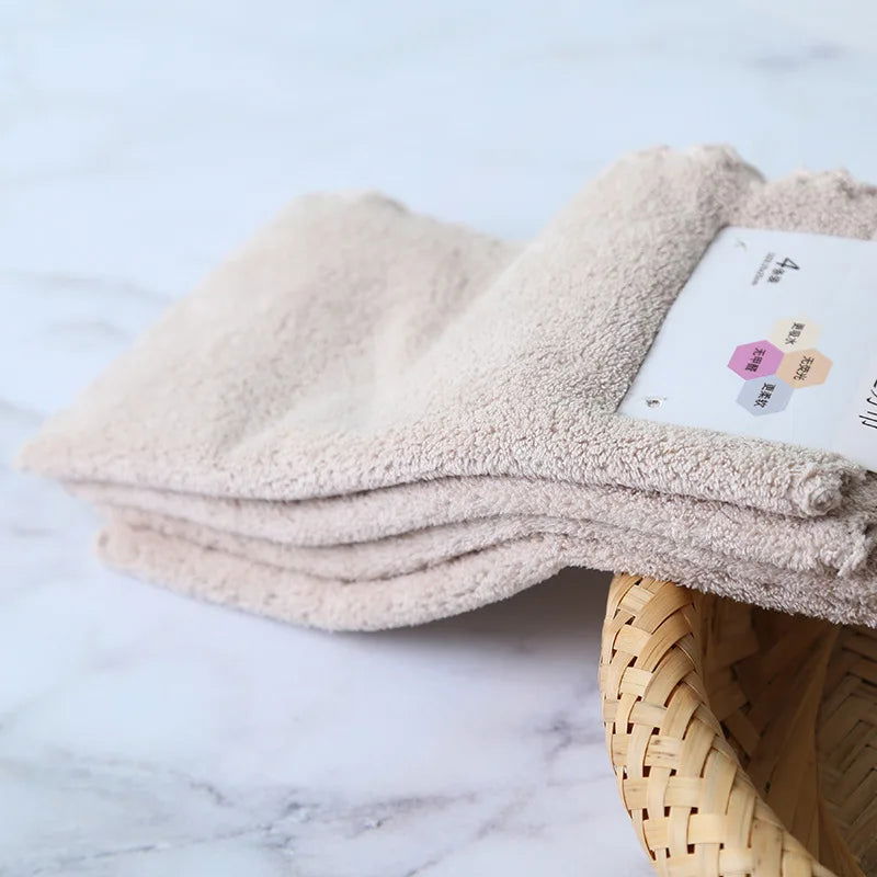 4pcs Superfine fiber Cartoon melange child towel Hand Towel pinafore Home Cleaning Face for baby for Kids High Quality - Slobuy