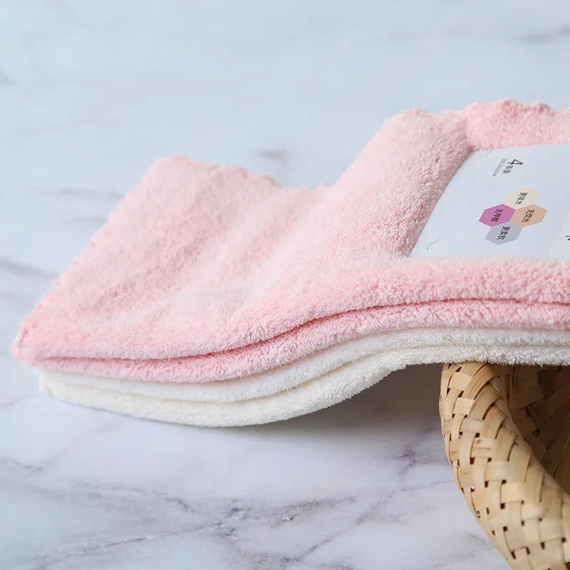 4pcs Superfine fiber Cartoon melange child towel Hand Towel pinafore Home Cleaning Face for baby for Kids High Quality - Slobuy