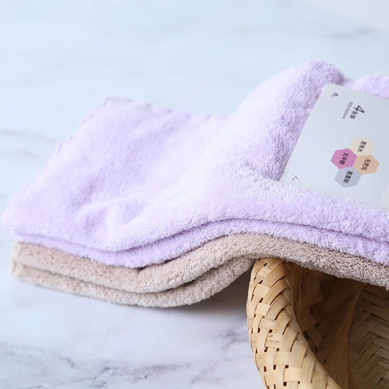 4pcs Superfine fiber Cartoon melange child towel Hand Towel pinafore Home Cleaning Face for baby for Kids High Quality - Slobuy