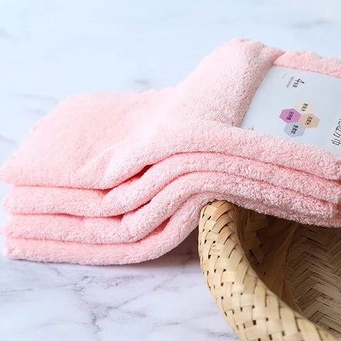 4pcs Superfine fiber Cartoon melange child towel Hand Towel pinafore Home Cleaning Face for baby for Kids High Quality - Slobuy