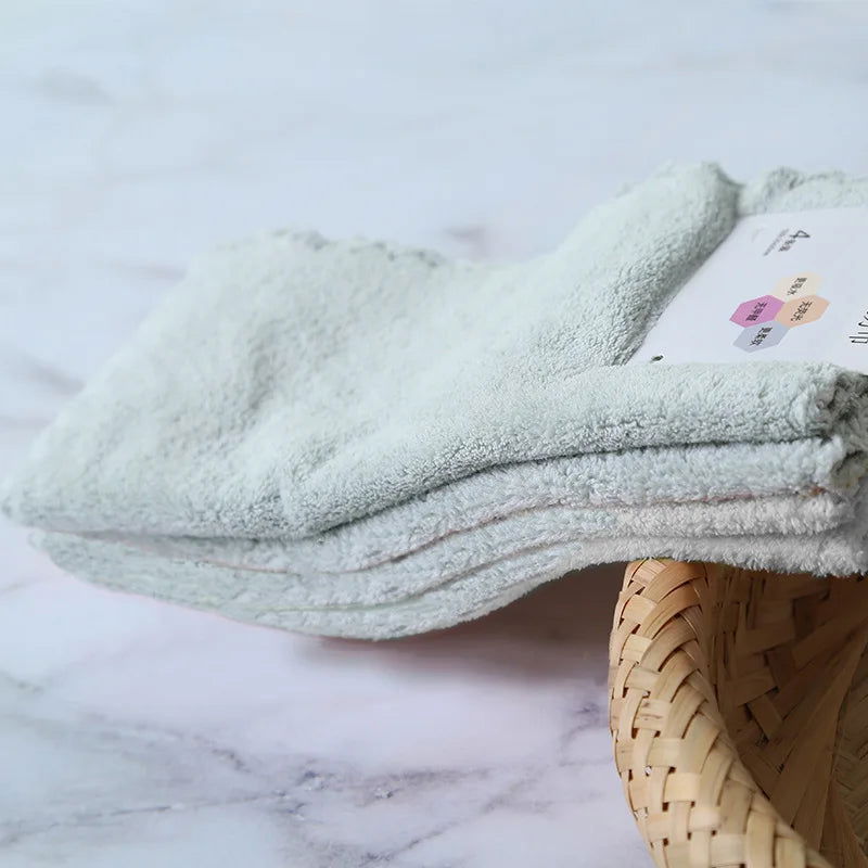 4pcs Superfine fiber Cartoon melange child towel Hand Towel pinafore Home Cleaning Face for baby for Kids High Quality - Slobuy