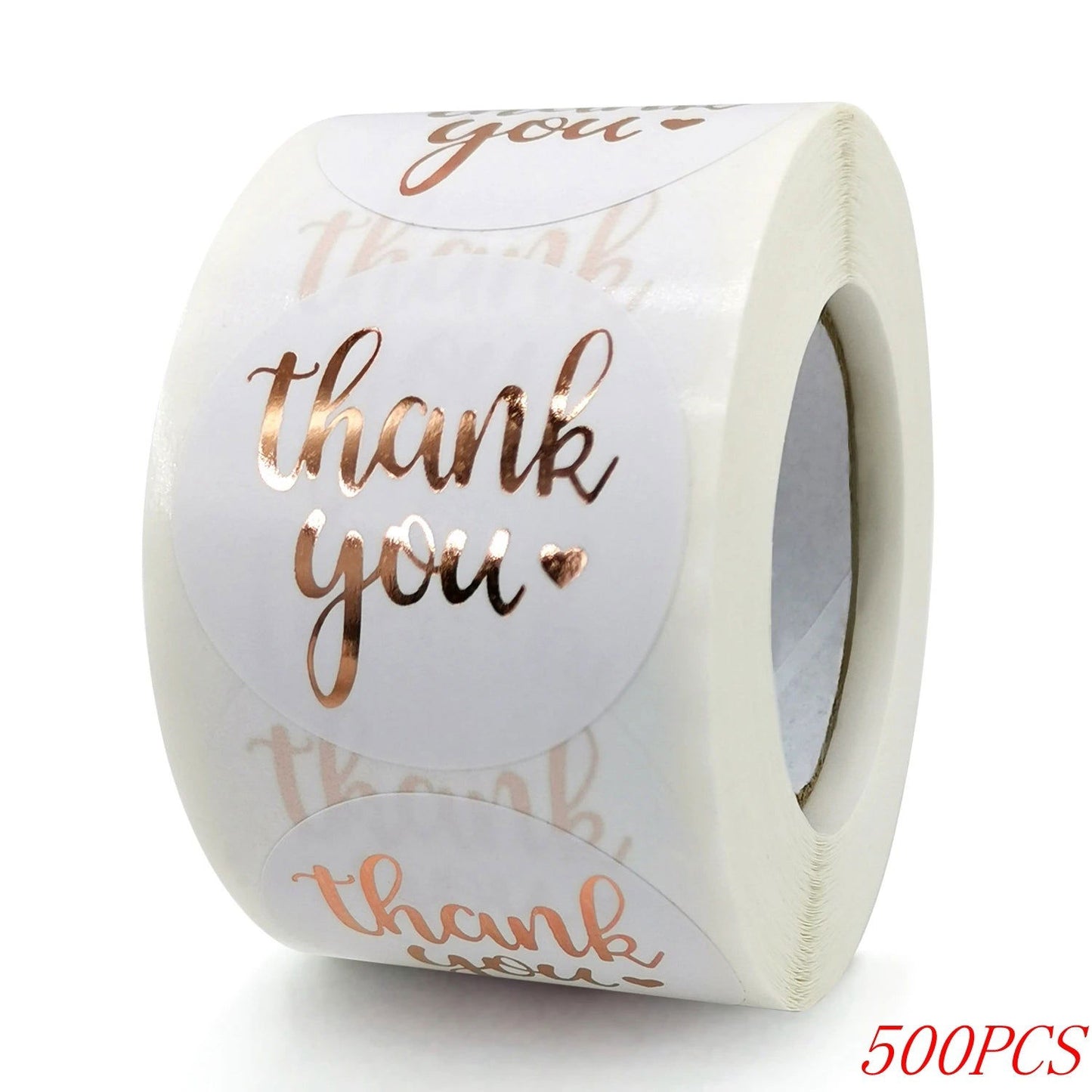 50-500pcs 1inch Blue Thank You Stickers For Envelope Sealing Labels Stationery Supplies Handmade Wedding Gift Decoration Sticker - Slobuy