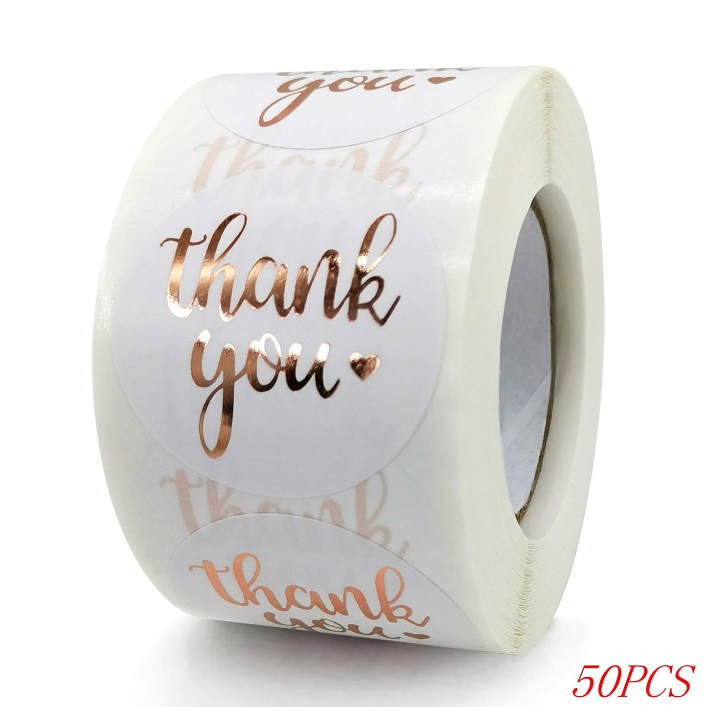 50-500pcs 1inch Blue Thank You Stickers For Envelope Sealing Labels Stationery Supplies Handmade Wedding Gift Decoration Sticker - Slobuy