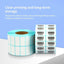 5000 Labels Triple Thermal Paper Double Row Stickers 25x10mm Printable Waybill Stickers Barcode Printer Labels - Slobuy