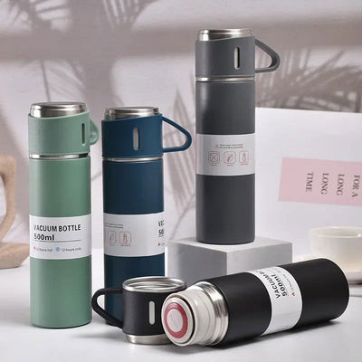 500ML 304 Stainless Steel Vacuum Insulated Bottle Gift Set Office Business Style Coffee Mug Thermos Bottle Portable Flask Carafe - Slobuy