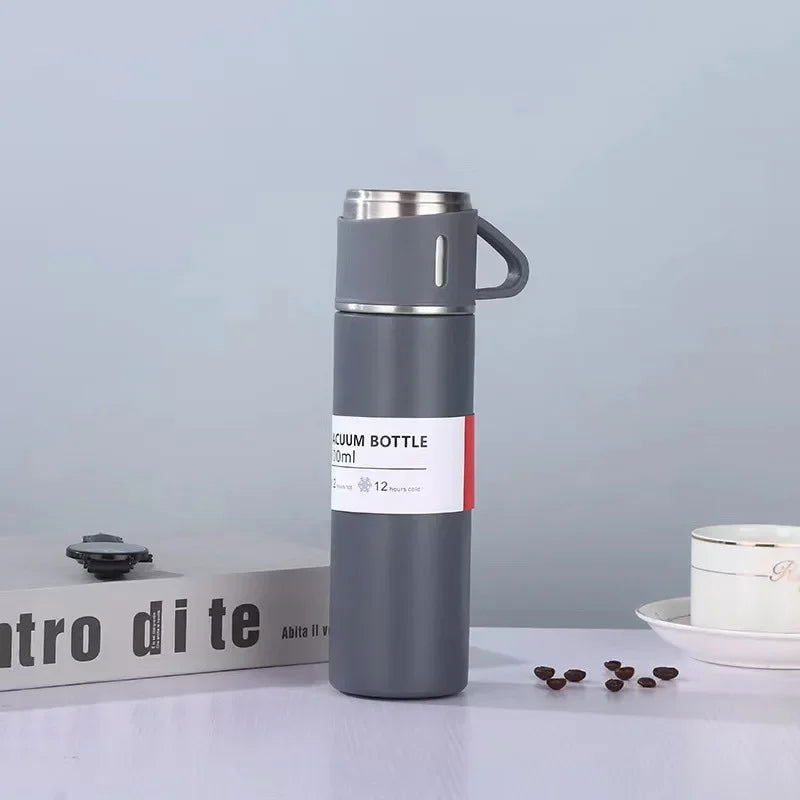 500ML 304 Stainless Steel Vacuum Insulated Bottle Gift Set Office Business Style Coffee Mug Thermos Bottle Portable Flask Carafe - Slobuy
