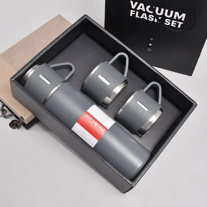 500ML 304 Stainless Steel Vacuum Insulated Bottle Gift Set Office Business Style Coffee Mug Thermos Bottle Portable Flask Carafe - Slobuy