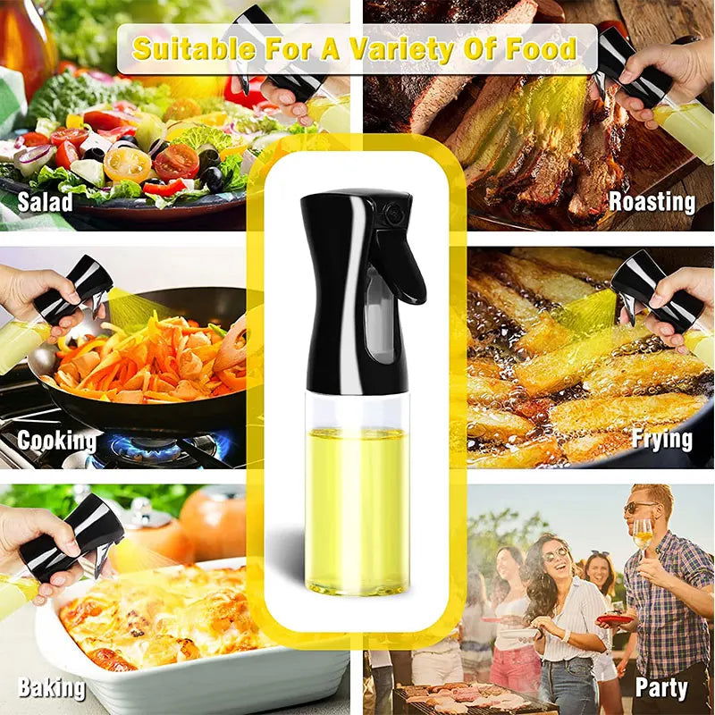 3 Pack 200/500ml Oil Sprayer Bottle Home Kitchen Cooking Oil Dispenser Fitness Fat Loss Camping BBQ Vinegar Sauce Sprayer Bottle - Slobuy