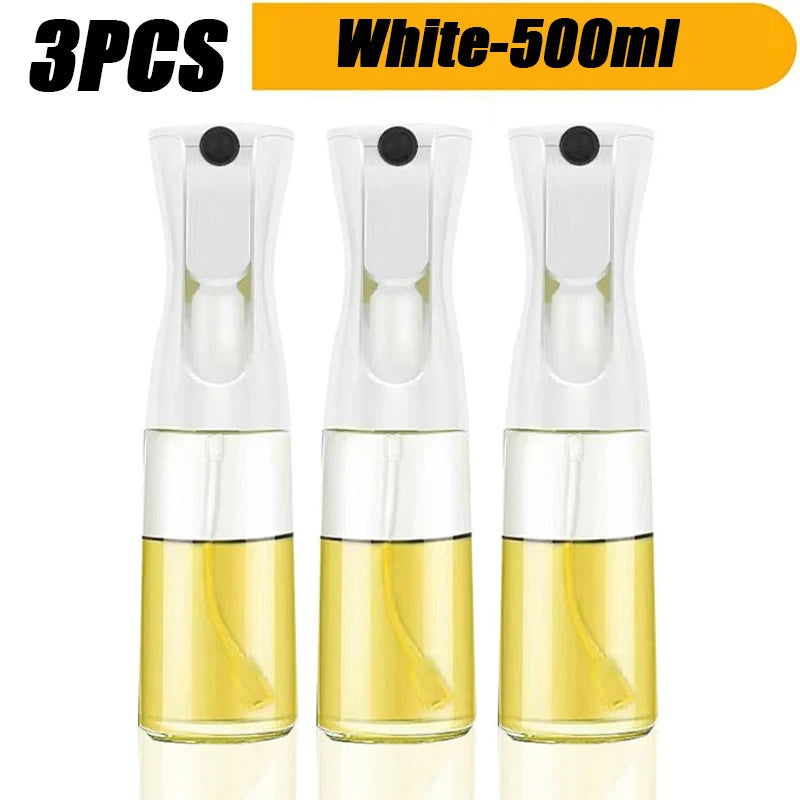 3 Pack 200/500ml Oil Sprayer Bottle Home Kitchen Cooking Oil Dispenser Fitness Fat Loss Camping BBQ Vinegar Sauce Sprayer Bottle - Slobuy