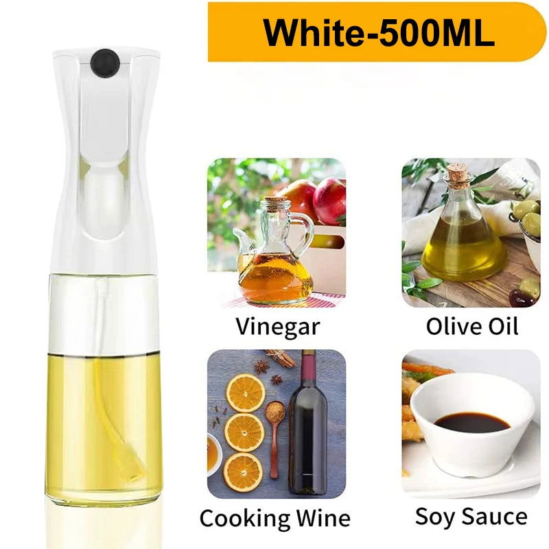 3 Pack 200/500ml Oil Sprayer Bottle Home Kitchen Cooking Oil Dispenser Fitness Fat Loss Camping BBQ Vinegar Sauce Sprayer Bottle - Slobuy