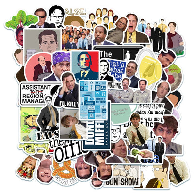 10/30/50PCS Funny The Office Cartoon Stickers TV Show DIY Motorcycle Travel Luggage Guitar Skateboard Classic Toy Sticker Gift - Slobuy