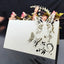 50PCS Paper White Elegant Table Card Heart Hollowed Table Namecard Table Cards Place Cards Wedding Guests Banquet Party Favors - Slobuy