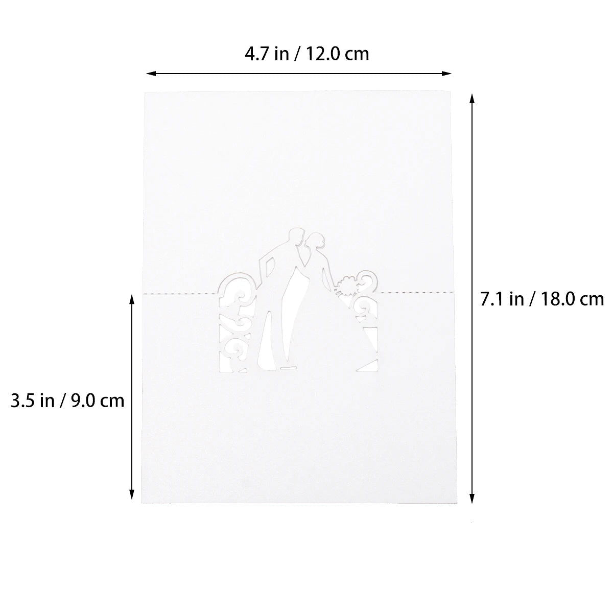 50PCS Paper White Elegant Table Card Heart Hollowed Table Namecard Table Cards Place Cards Wedding Guests Banquet Party Favors - Slobuy
