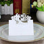 50PCS Paper White Elegant Table Card Heart Hollowed Table Namecard Table Cards Place Cards Wedding Guests Banquet Party Favors - Slobuy