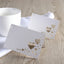 50PCS Paper White Elegant Table Card Heart Hollowed Table Namecard Table Cards Place Cards Wedding Guests Banquet Party Favors - Slobuy