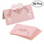 50PCS Paper White Elegant Table Card Heart Hollowed Table Namecard Table Cards Place Cards Wedding Guests Banquet Party Favors - Slobuy