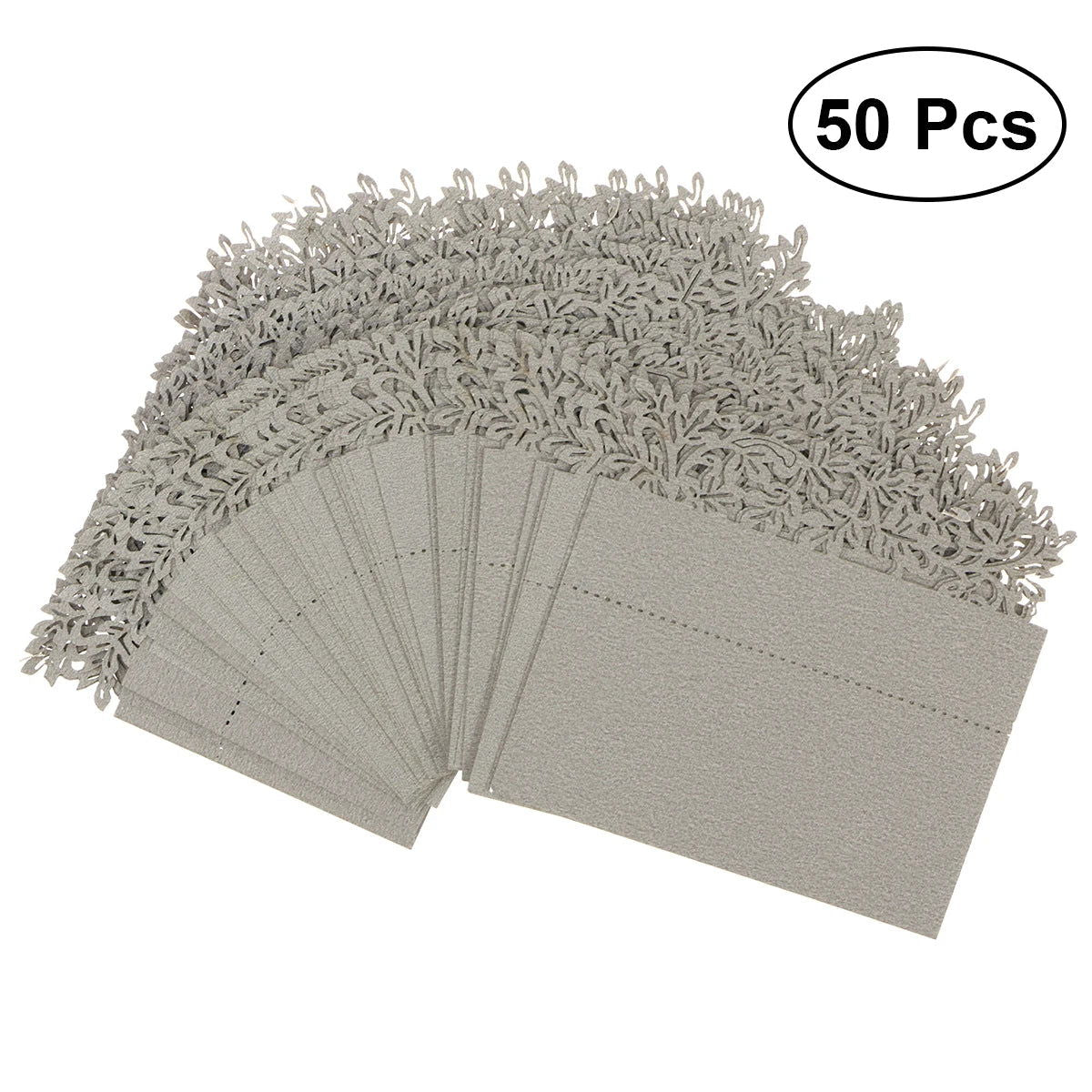 50PCS Paper White Elegant Table Card Heart Hollowed Table Namecard Table Cards Place Cards Wedding Guests Banquet Party Favors - Slobuy
