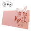 50PCS Paper White Elegant Table Card Heart Hollowed Table Namecard Table Cards Place Cards Wedding Guests Banquet Party Favors - Slobuy