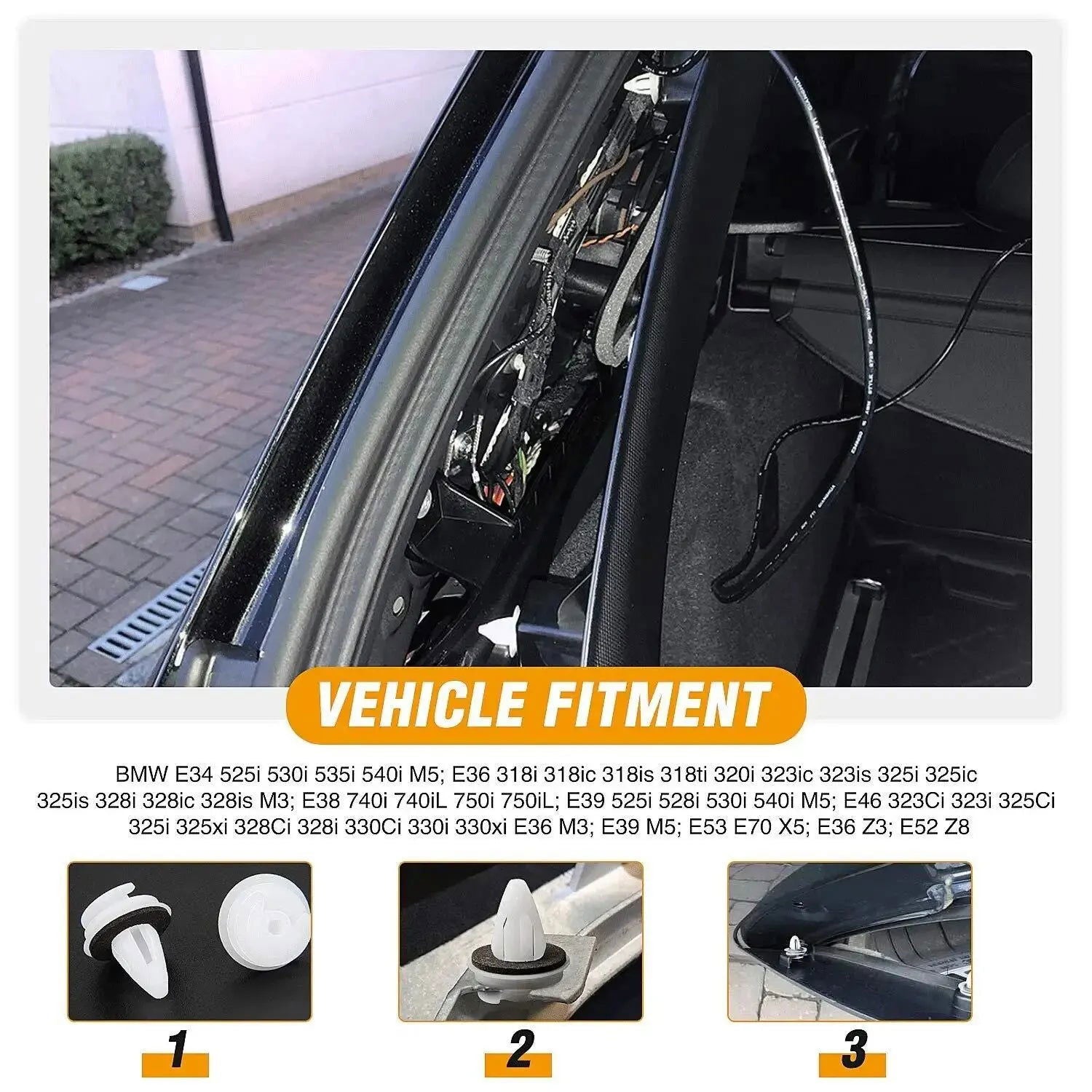 50Pcs Auto Bumper Mudguard Automotive Fastener Clip Car General Accessories Car Interior Door Panel Card Trim Fastener Clips - Slobuy