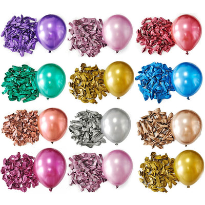 10Inch 10/30/50Pcs Latex Balloon Gold Silver Black Pink Ramadan Balloon Wedding Happy Birthday Metallic Chrome Ballon Decoration - Slobuy
