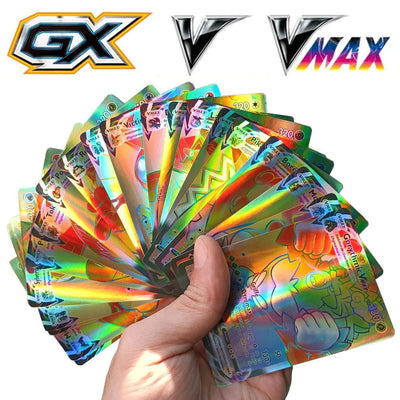 50Pcs Pokemons Card Shining TAKARA TOMY GX VMAX V MAX Cards Game Battle Carte Trading Children Toy - Slobuy