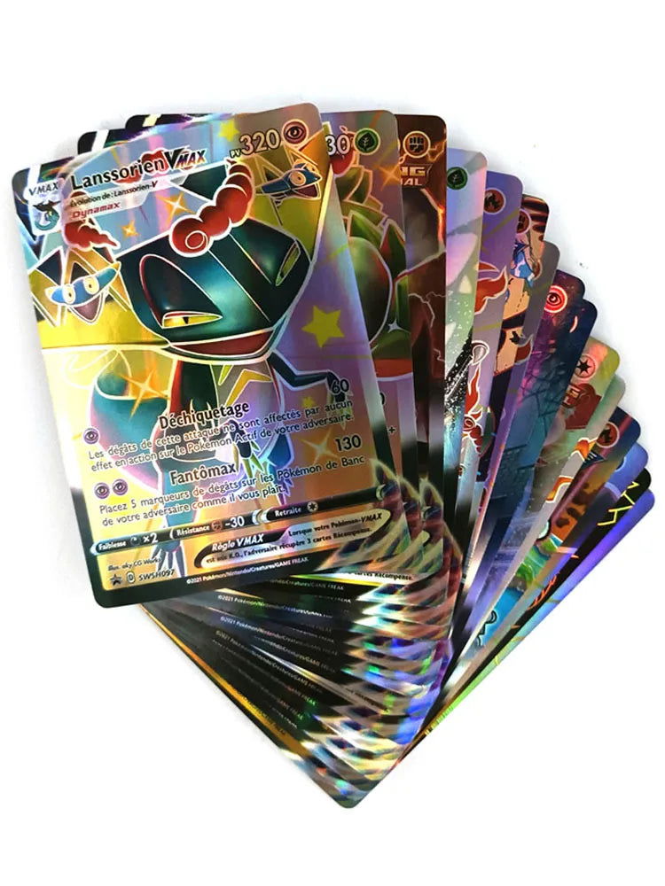 50Pcs Pokemons Card Shining TAKARA TOMY GX VMAX V MAX Cards Game Battle Carte Trading Children Toy - Slobuy