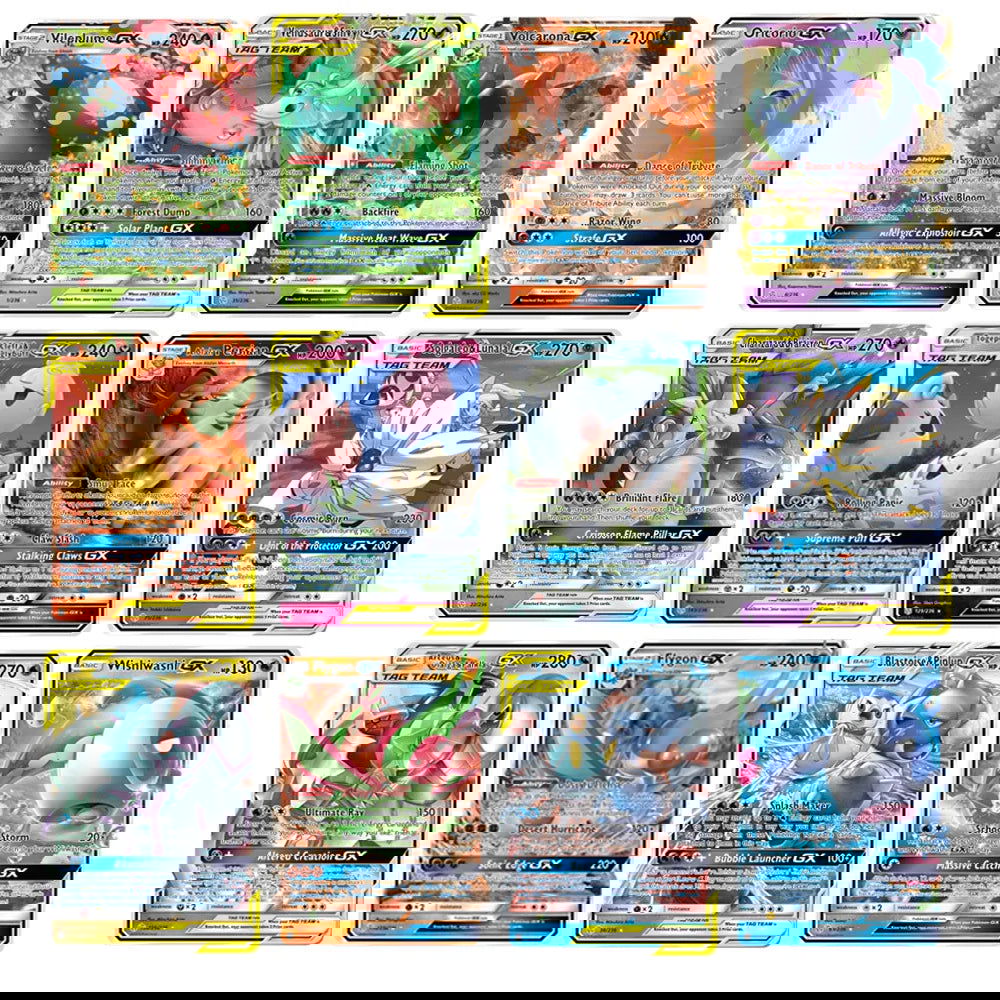 50Pcs Pokemons Card Shining TAKARA TOMY GX VMAX V MAX Cards Game Battle Carte Trading Children Toy - Slobuy