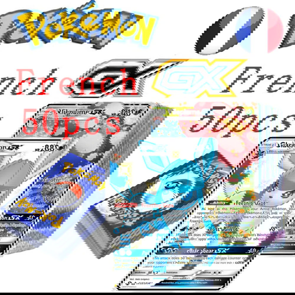 50Pcs Pokemons Card Shining TAKARA TOMY GX VMAX V MAX Cards Game Battle Carte Trading Children Toy - Slobuy