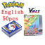50Pcs Pokemons Card Shining TAKARA TOMY GX VMAX V MAX Cards Game Battle Carte Trading Children Toy - Slobuy