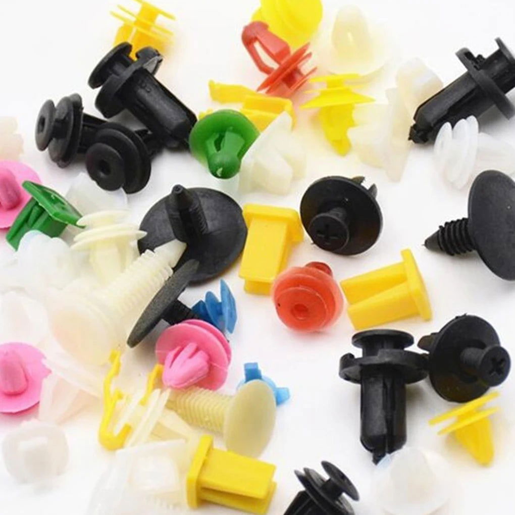 100/50 Pcs Car Clips Fastener Screws Bumper Interior Decoration Auto Plastic Random Mixing Universal Plastic - Slobuy