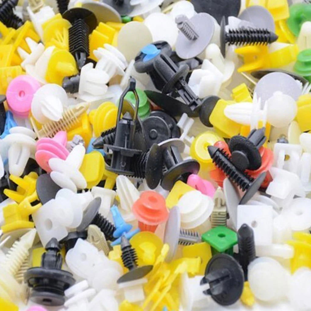 100/50 Pcs Car Clips Fastener Screws Bumper Interior Decoration Auto Plastic Random Mixing Universal Plastic - Slobuy