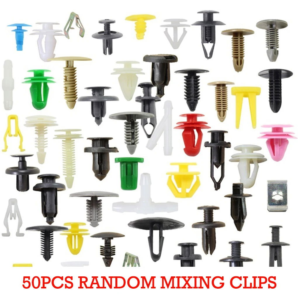 100/50 Pcs Car Clips Fastener Screws Bumper Interior Decoration Auto Plastic Random Mixing Universal Plastic - Slobuy